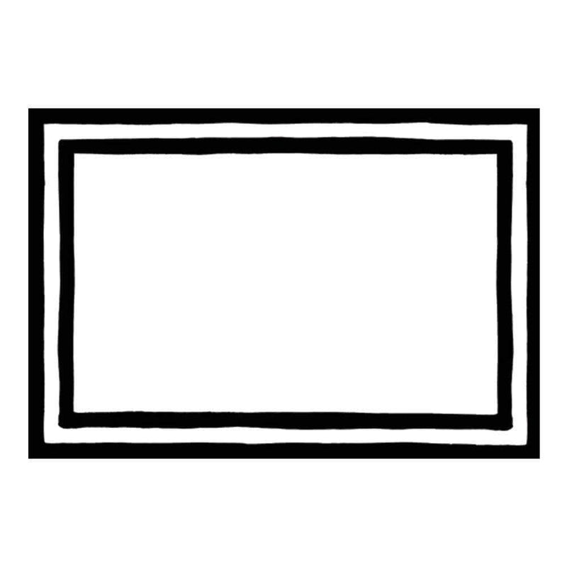 Caspari Border Stripe Place Cards In Black Foil - 8 Per Package