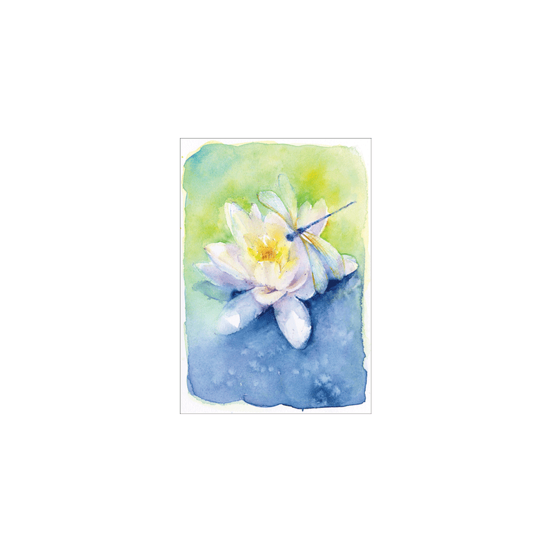 Caspari Botanical Blank - Set Of Six Greeting Cards And Envelopes