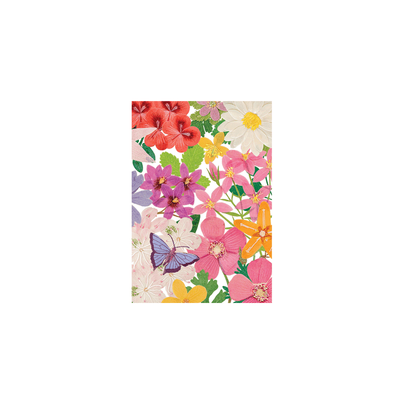 Caspari Botanical Blank - Set Of Six Greeting Cards And Envelopes