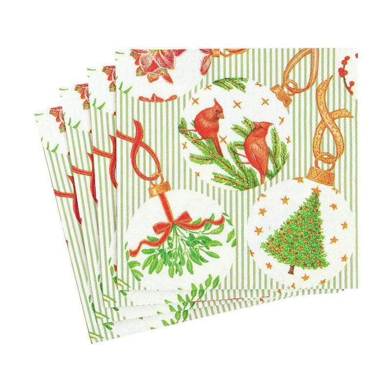 caspari Botanical Ornaments Paper Cocktail Napkins - 20 Per Package