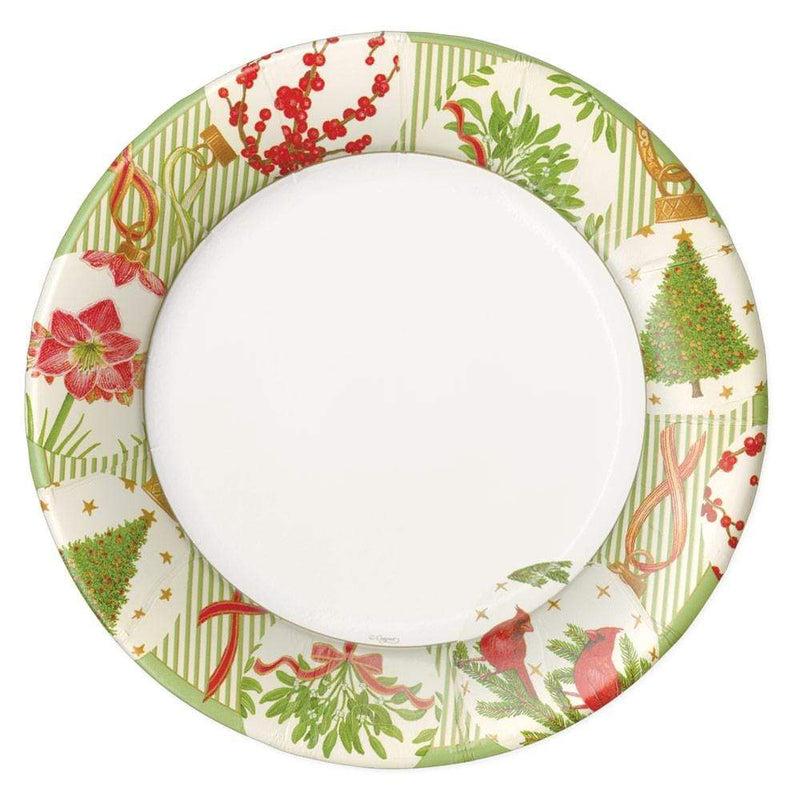 caspari Botanical Ornaments Paper Dinner Plates - 8 Per Package