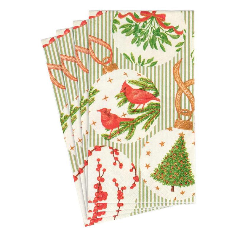 Caspari Botanical Ornaments Paper Guest Towel Napkins - 15 Per Package