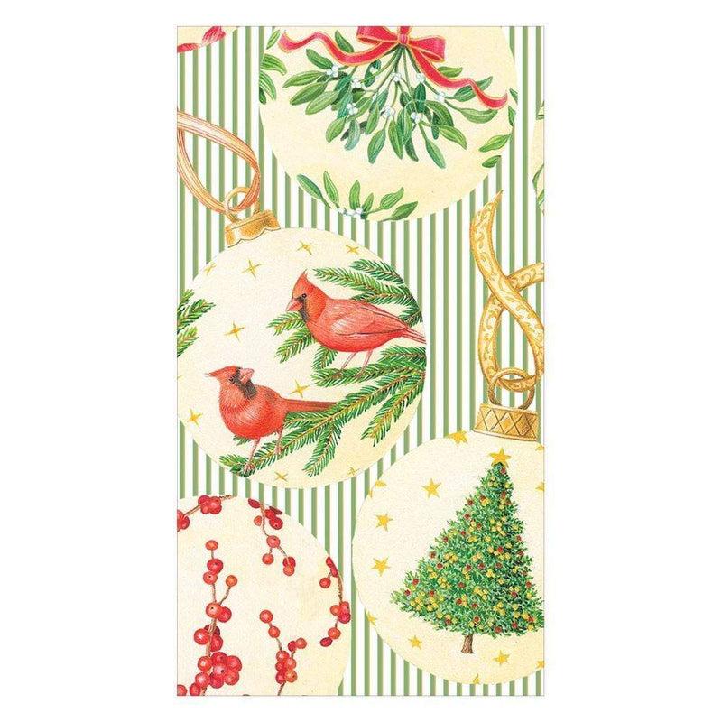 caspari Botanical Ornaments Paper Guest Towel Napkins - 15 Per Package