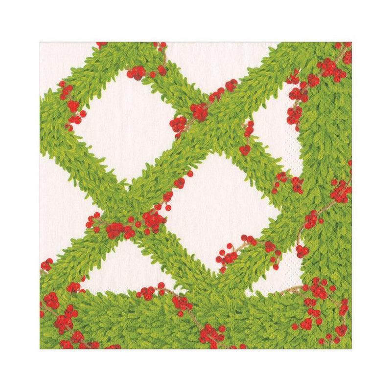 caspari Boxwood Trellis Paper Luncheon Napkins - 20 Per Package