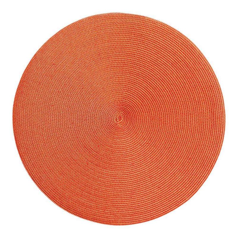 caspari Braided Round Placemat in Terracotta - 1 Each