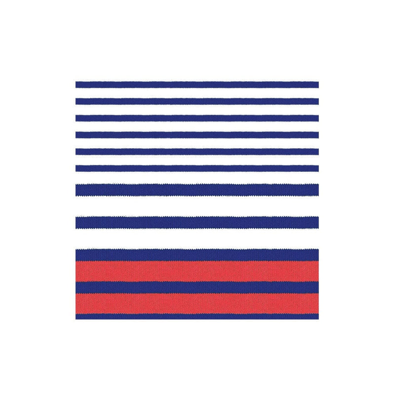 caspari Breton Stripe Paper Cocktail Napkins in Blue - 20 per Package