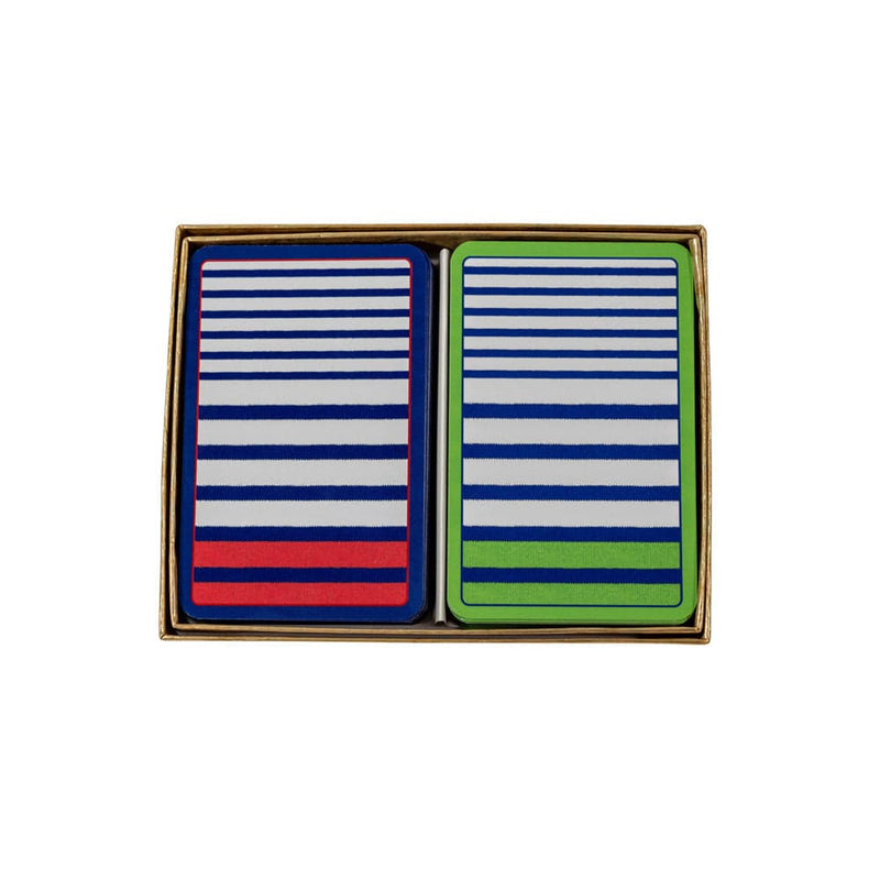 caspari Breton Stripe Playing Cards - 2 Decks Included