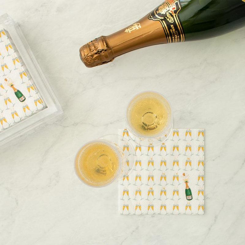 Caspari Bubbly Paper Cocktail Napkins - 20 Per Package