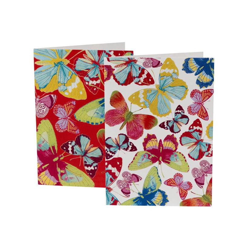 Caspari Butterflies Assorted Boxed Note Cards - 8 Note Cards & 8 Envelopes