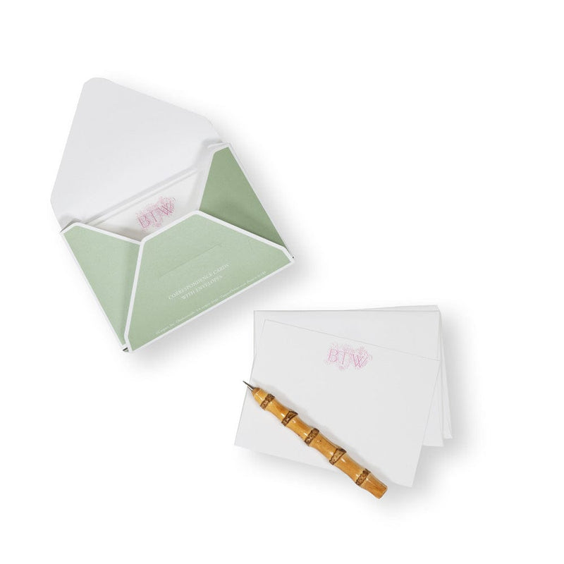 Caspari By The Way Correspondence Cards - 12 Per Package