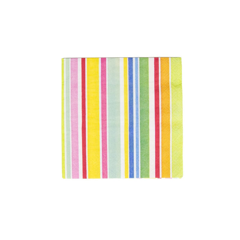caspari Cabana Stripe Bright Luncheon Napkins - 20 Per Package