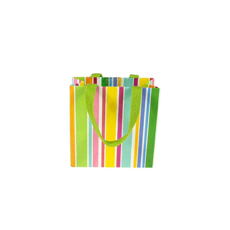Caspari Cabana Stripe Bright Small Square Gift Bags - 1 Each