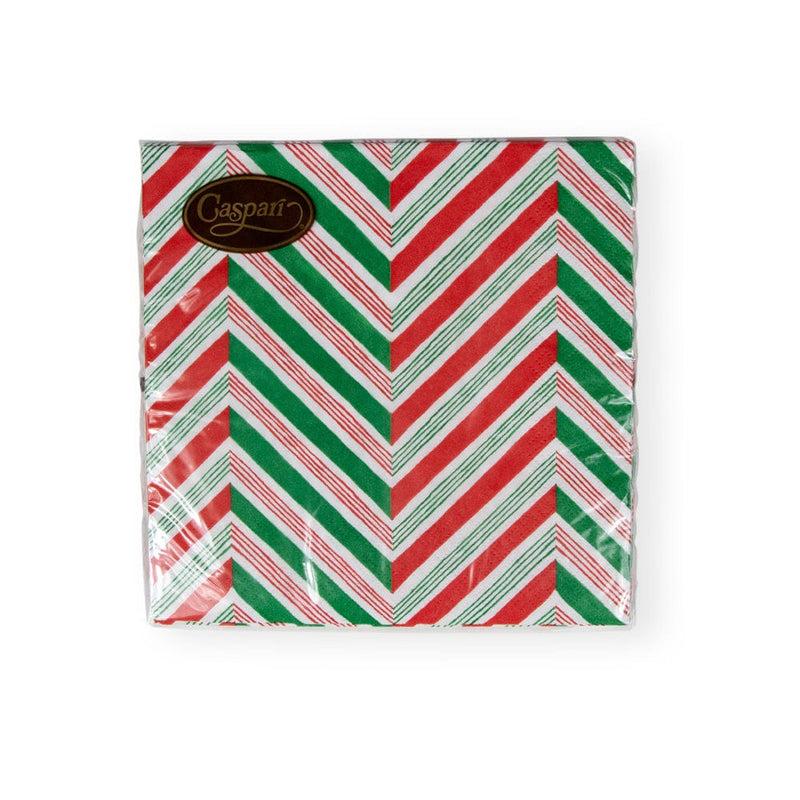 Caspari Candy Cane Stripes Paper Luncheon Napkins - 20 Per Package