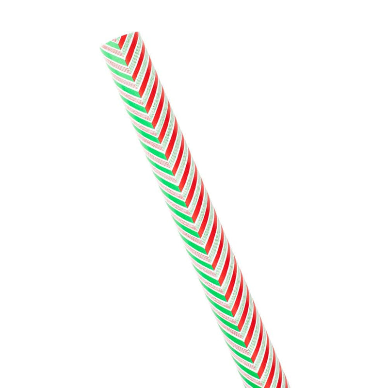 Caspari Candy Cane Stripes White Gift Wrapping Paper - 30" X 8' Roll