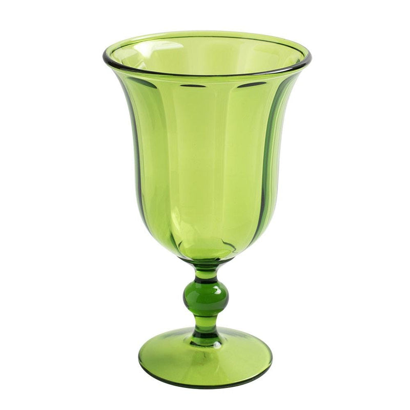 Caspari Acrylic 15oz Goblet In Emerald - 6 Each