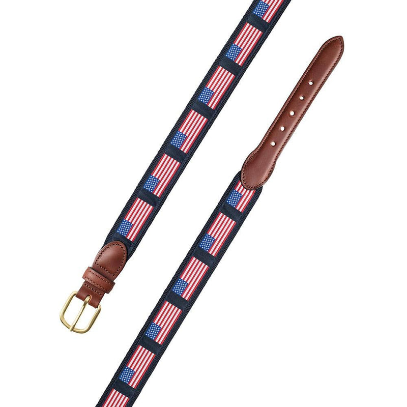 Caspari American Flags Motif Belt