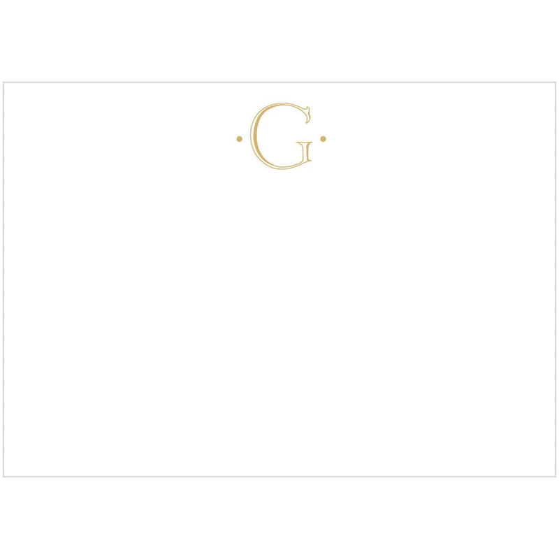 caspari Caspari Antique Plain Letter G Foil Correspondence Cards - 12 Cards and Envelopes
