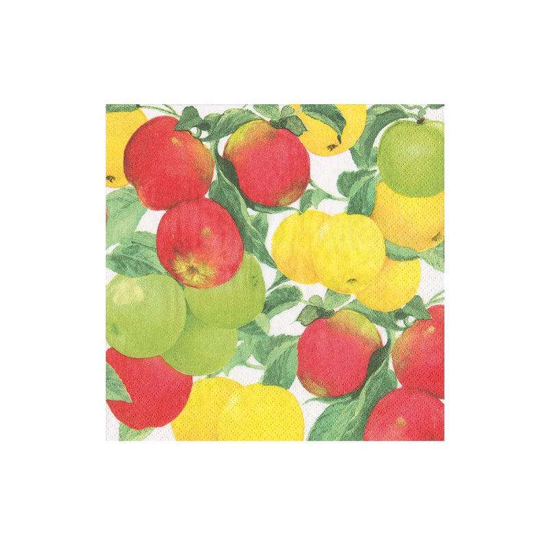 Caspari Apples Boxed Cocktail Napkins - 40 Per Box