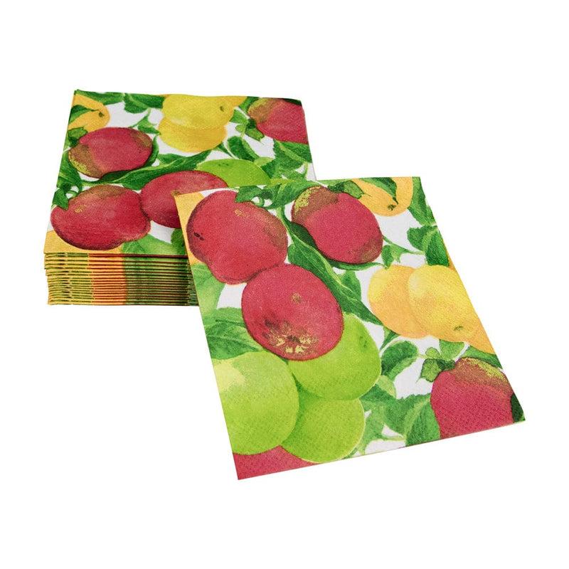 Caspari Apples Cocktail Napkins - 20 Per Package