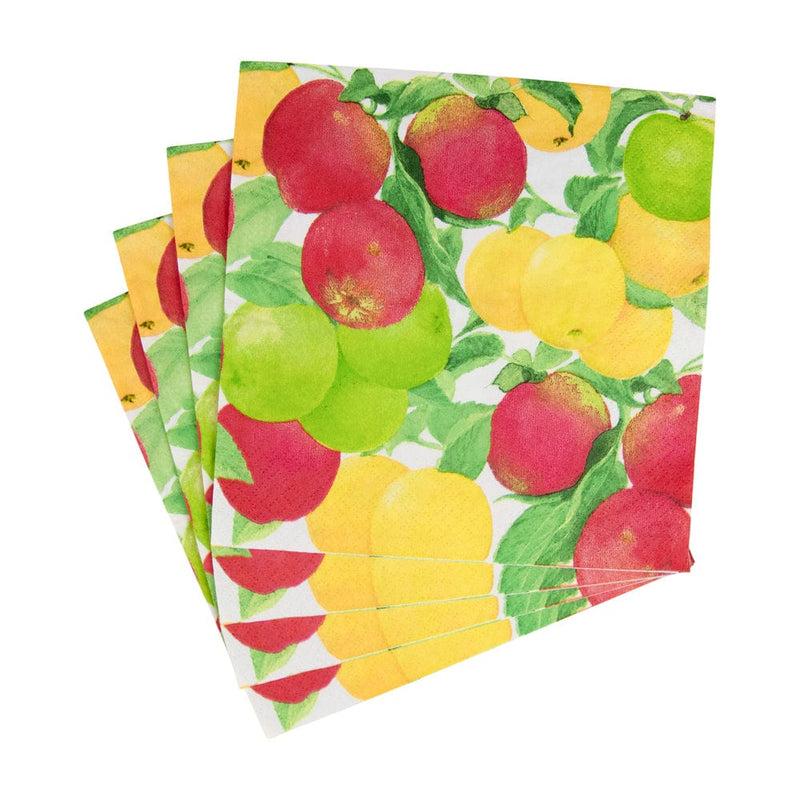 Caspari Apples Luncheon Napkins - 20 Per Package