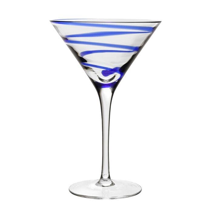 caspari Bella Blue Martini Glass