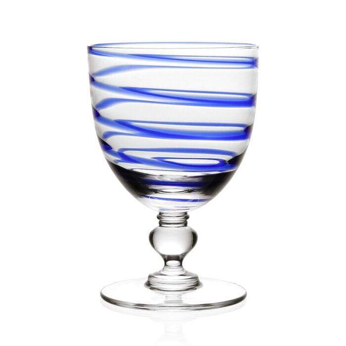 caspari Bella Blue Wine Glass