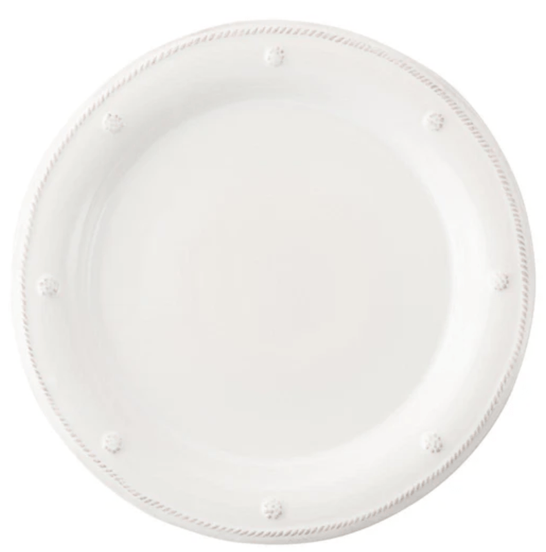 Caspari Berry & Thread Dinner Plate - Whitewash