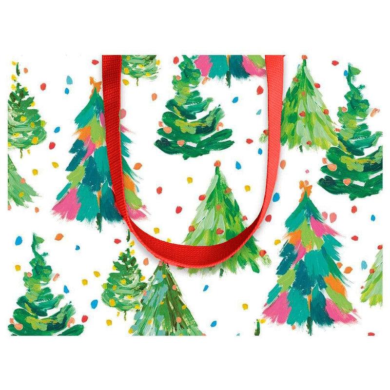 Caspari Brushstroke Trees Small Gift Bag - 1 Each
