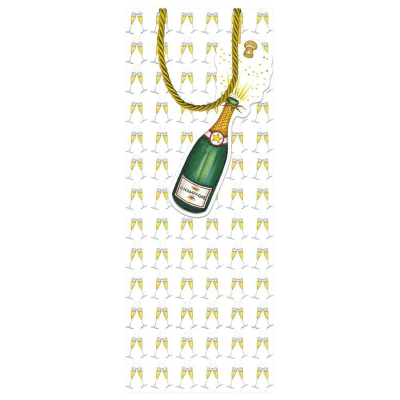Caspari Bubbly Wine & Bottle Gift Bag - 1 Each