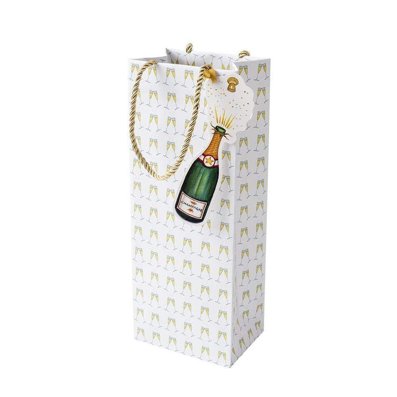 caspari Bubbly Wine & Bottle Gift Bag - 1 Each