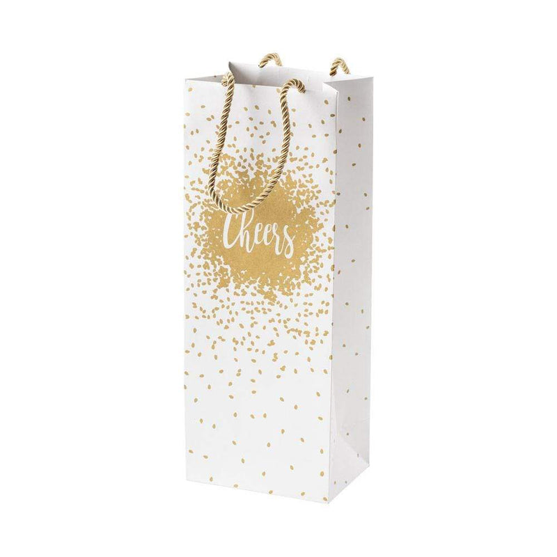 Caspari Cheers Wine & Bottle Gift Bag - 1 Each