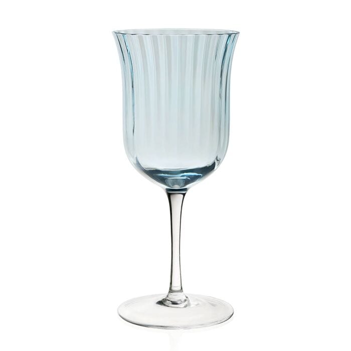 Caspari Corinne Water Goblet In Blue