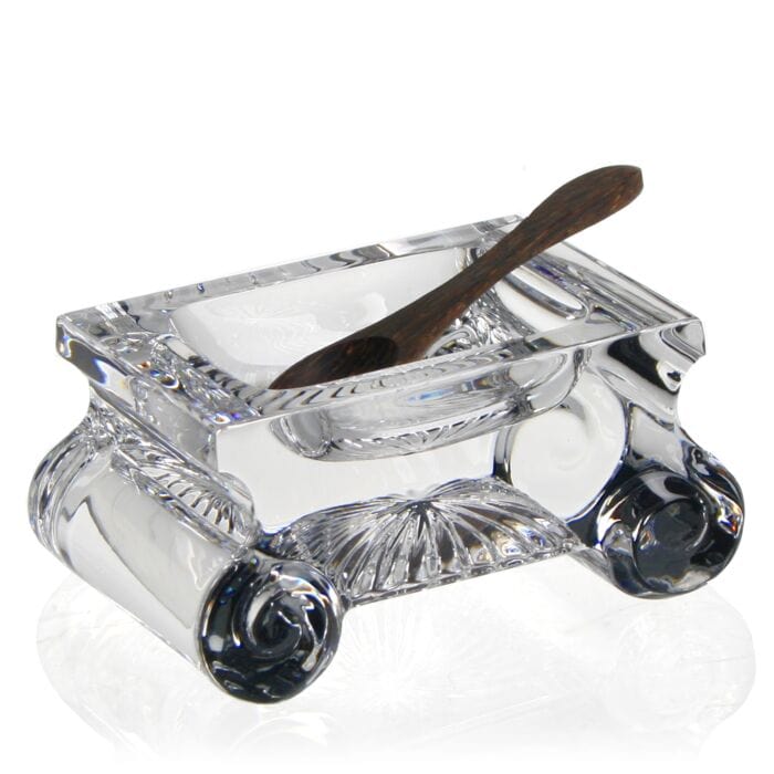 caspari Crystal June Salt Dish with Spoon