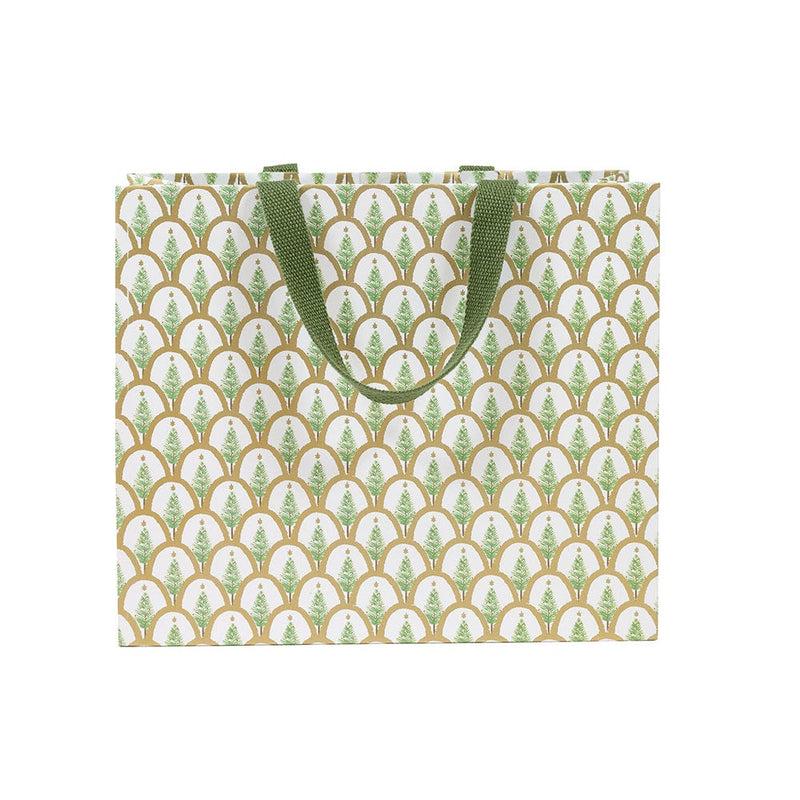 Caspari Deco Christmas Gold Large Gift Bag - 1 Each