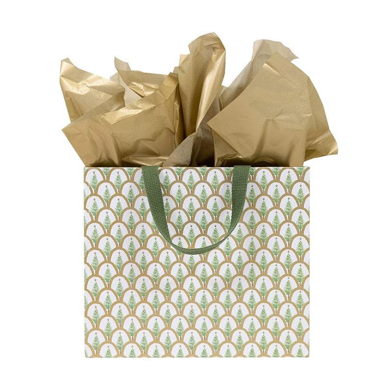 Caspari Deco Christmas Gold Large Gift Bag - 1 Each