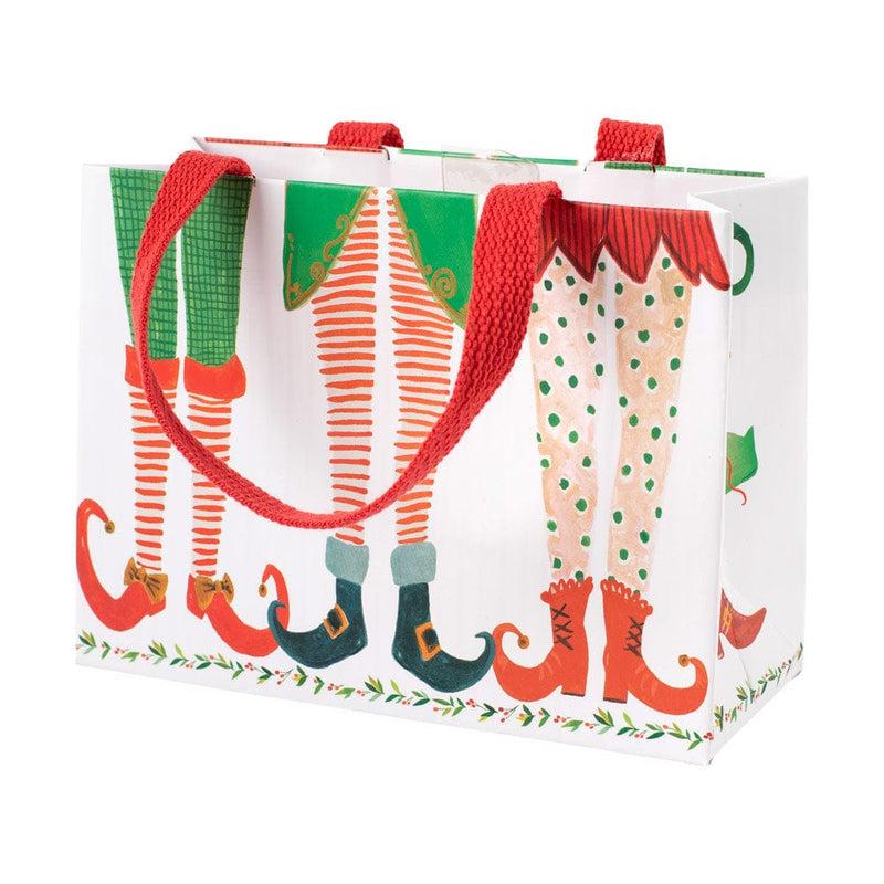 caspari Elf Stockings Small Gift Bag - 1 Each
