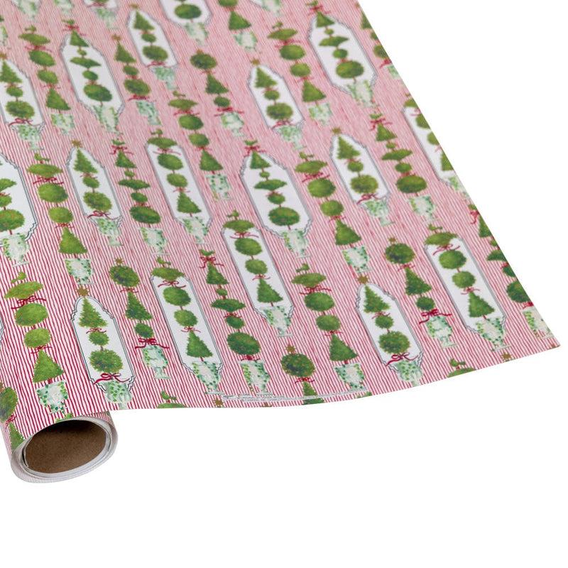 caspari Eloise Red Gift Wrap - One 30" x 8' Roll