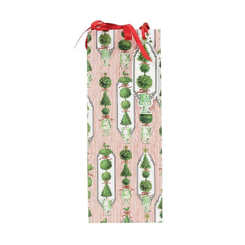 Caspari Eloise Red Wine & Bottle Gift Bag - 1 Each