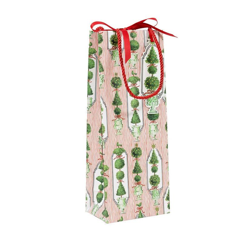 caspari Eloise Red Wine & Bottle Gift Bag - 1 Each