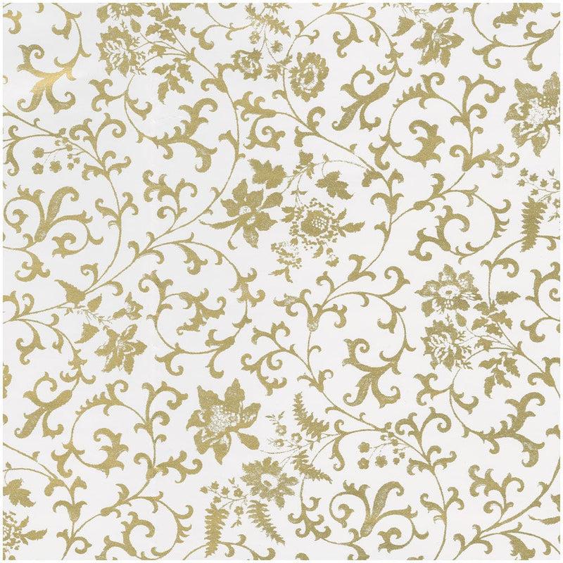 Caspari Flora Scrollwork Gift Wrap - One 30" X 8' Roll