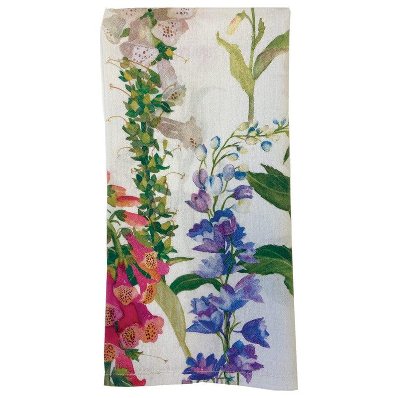 Caspari Foxgloves Cotton Dinner Napkins - Set Of 4