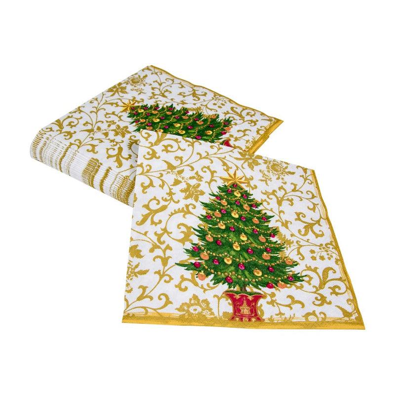 Caspari Gilded Tree Dinner Napkins - 20 Per Package