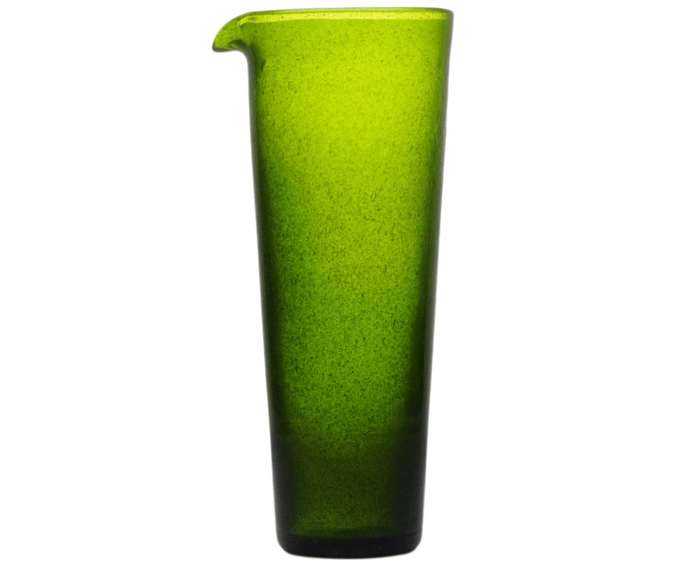 Caspari Glass Jug In Olive Green