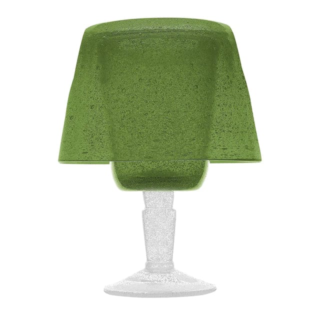 Caspari Glass Lamp In Olive Green