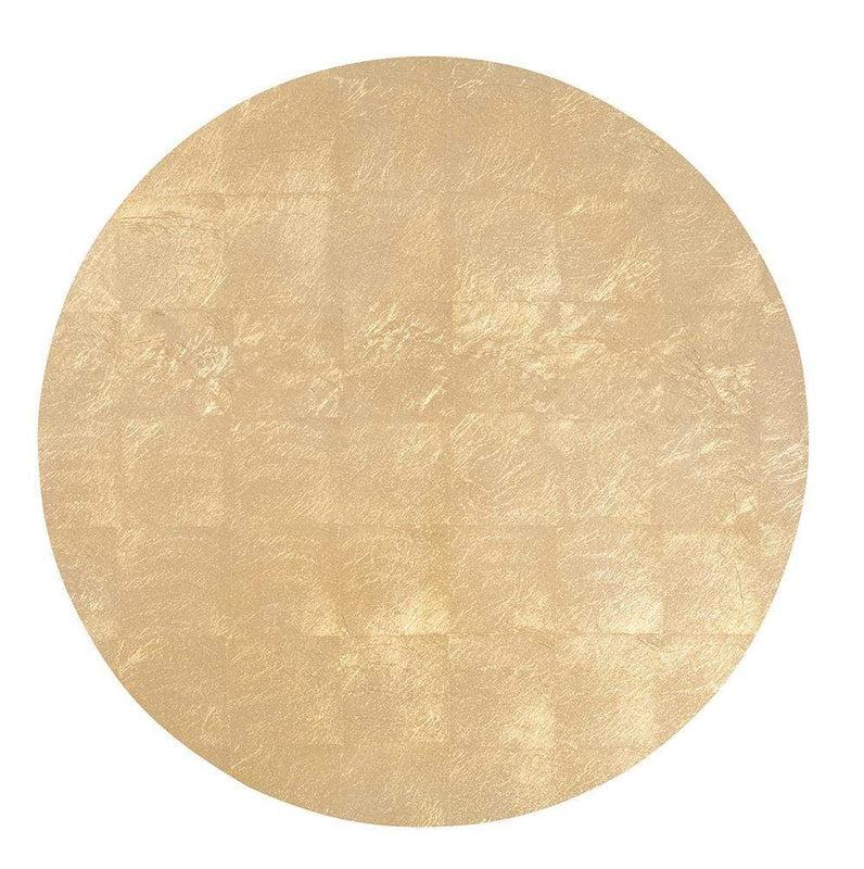 caspari Gold Round Lacquer Placemat - 1 Each