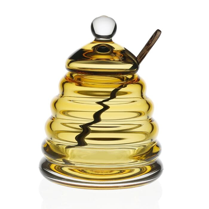 caspari Honeycomb Honey Jar & Spoon