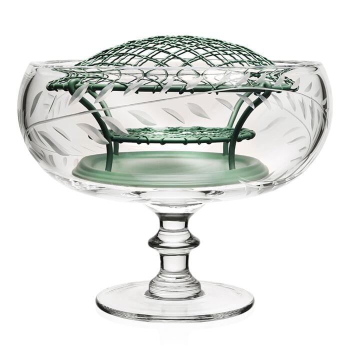 caspari Jasmine Footed Rose Bowl & Wire