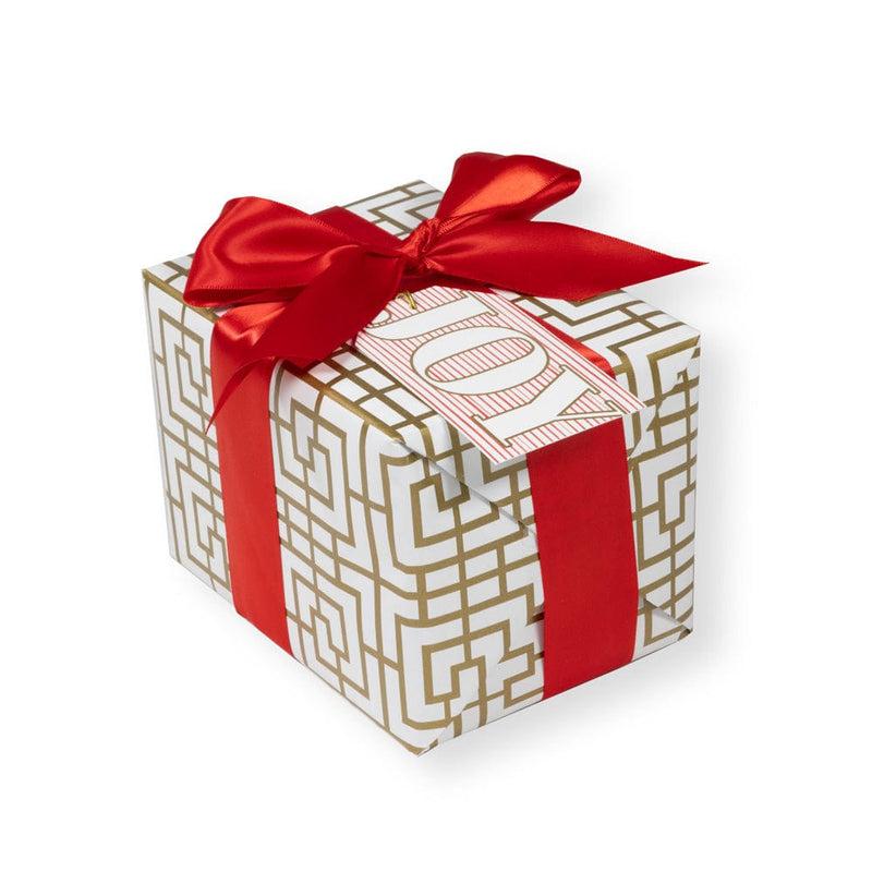 Caspari Joy Stripes Foil Gift Tags - 4 Per Package