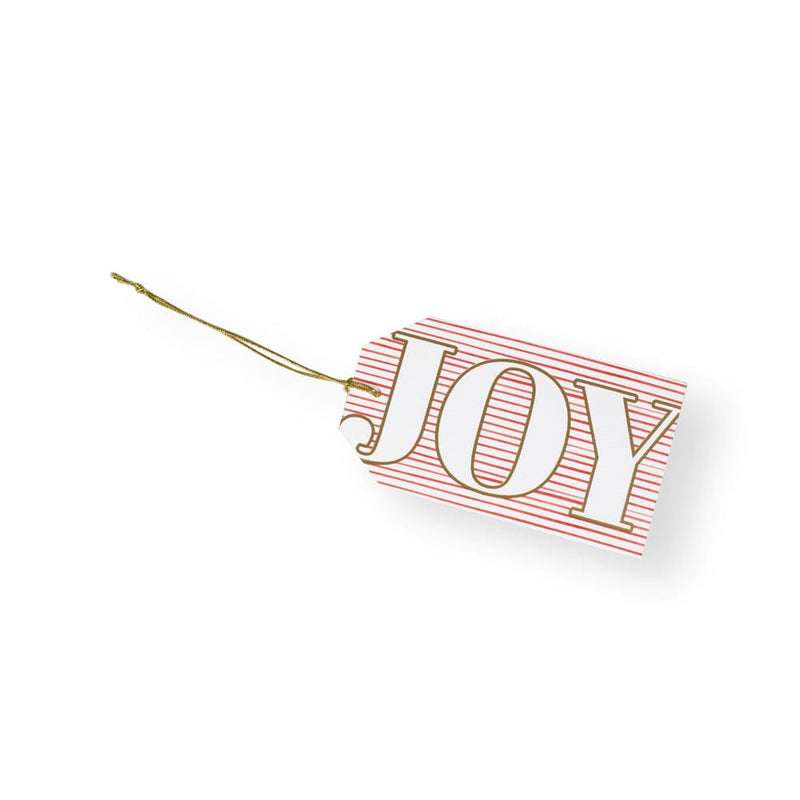caspari Joy Stripes Foil Gift Tags - 4 Per Package
