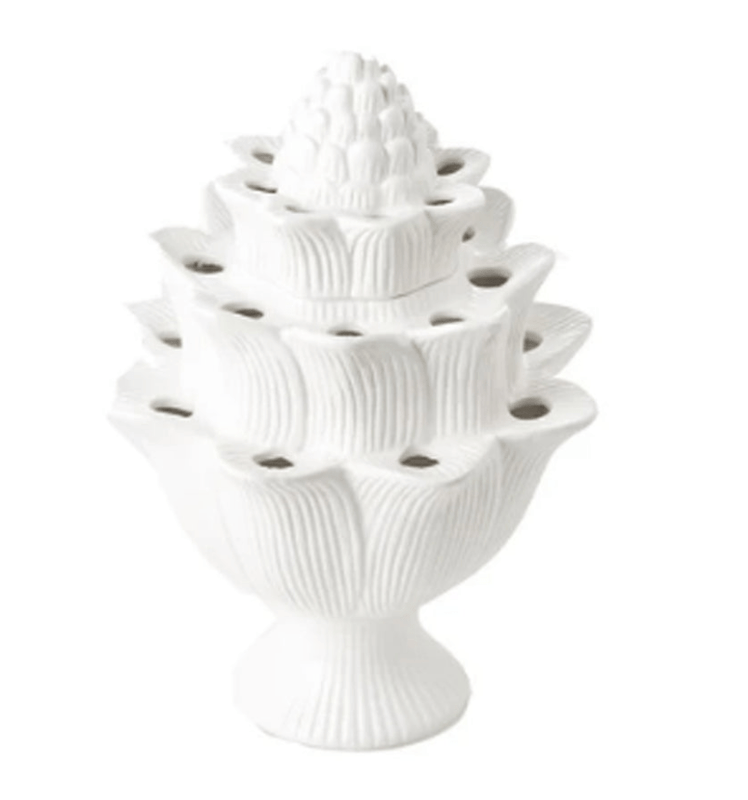 caspari Large White Artichoke Tulipiere